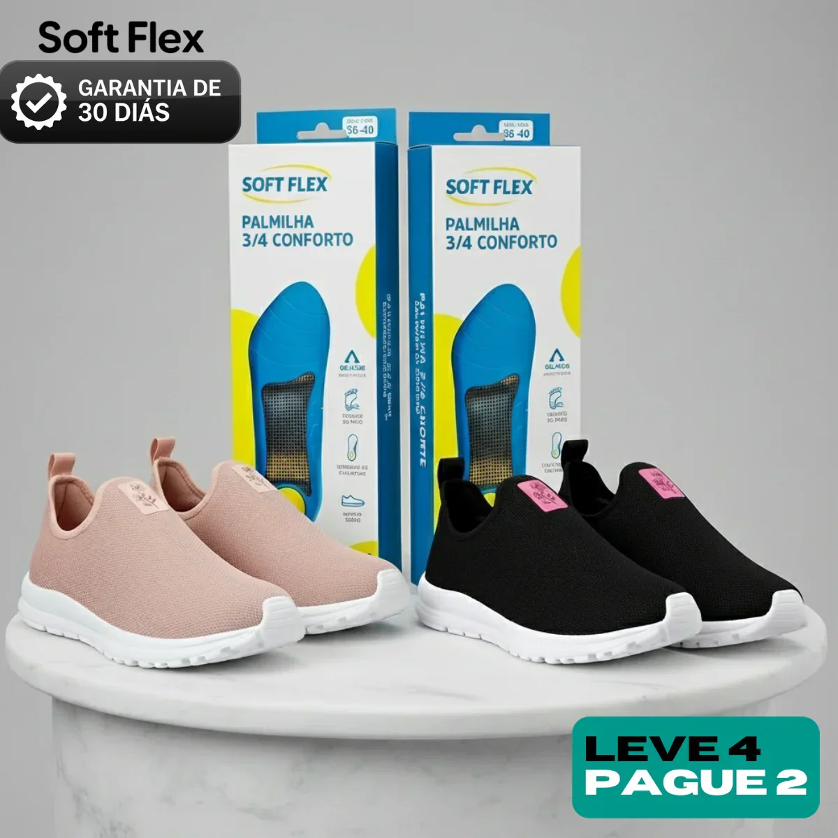 Pague 1 Leve 2 Tênis Ortopédico Ultra Comfort Calce Fácil + Palmilha Ortopédica Grátis - Image 6